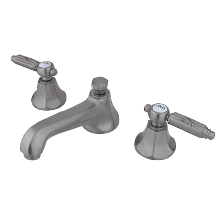 Kingston Brass KS4468GL 8" Widespread Bathroom Faucet, Brushed Nickel KS4468GL
